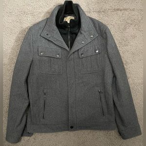 Michael Kors Gray Wool Coat Medium